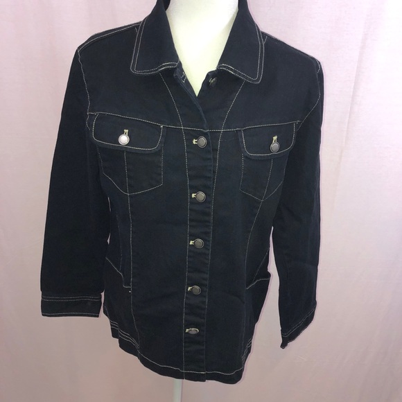 black denim jacket stretch